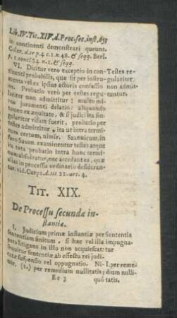 Tit. XIX. De Processu secundae instantiae
