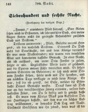 Siebenhundert und sechste Nacht