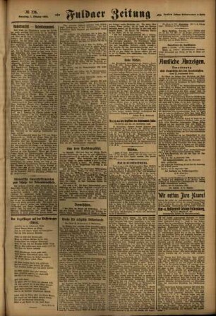 Zweite Ausgabe vom Sonntag, den 01. Oktober 1922.