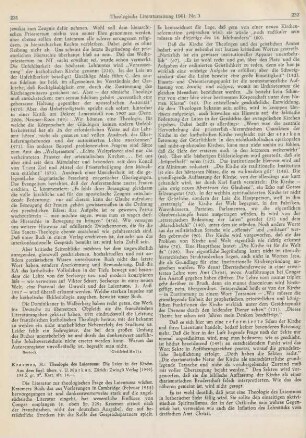 231-233 [Rezension] Kraemer, Hendrik, Theologie des Laientums