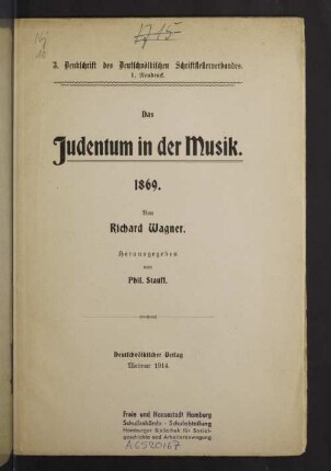 Das Judenthum in der Musik