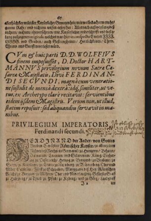 Privilegium Imperatoris Ferdinandi secundi.
