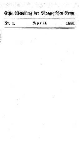 Zur Schulpädagogik : zweiter Artikel ; Fortsetzung