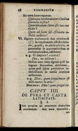 Caput IIII. De Pura Et Casta Latinitate. - Caput V. De Artificio Periodico.