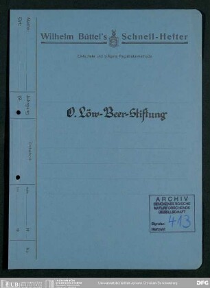 Informationen über die Oscar-Löw-Beer-Stiftung