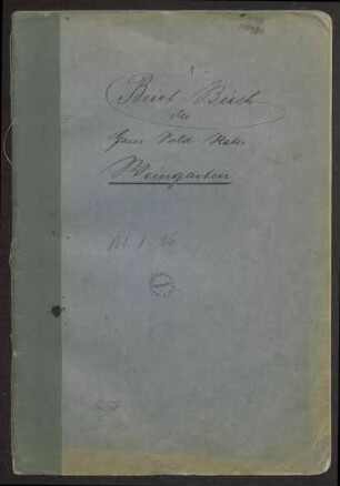 Brief-Buch des Soldatenrats Weingarten vom 13. Nov. 1918 bis 29. Jan. 1919