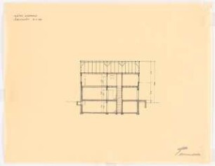 Kleines Wohnhaus: Längsschnitt 1:100