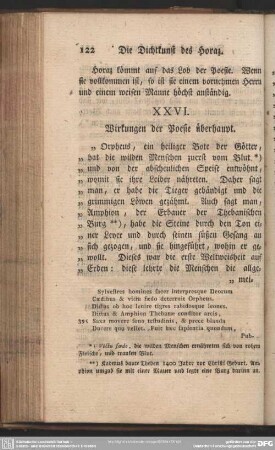 XXVI. Wirkungen der Poesie überhaupt
