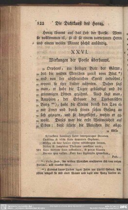 XXVI. Wirkungen der Poesie überhaupt