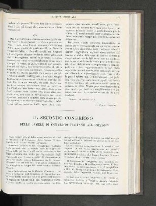 Il Secondo Congresso.
