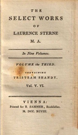 The life and opinions of Tristram Shandy, gentleman, 5/6