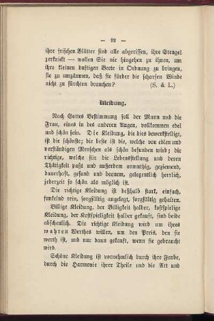 Kleidung.