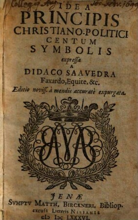 Idea Principis Christiano-Politici Centum Symbolis expressa