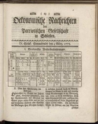 IX. Stück. Sonnabends den 4 März. 1775.