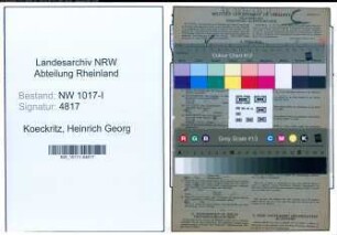 Entnazifizierung Heinrich Georg Koeckritz , geb. 08.04.1903 (Braufuehrer)