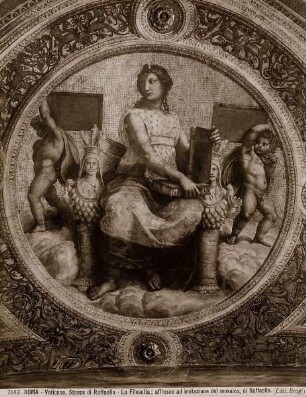 Roma - Vaticano. Stanze di Raffaello. La Filosofia. Affresco ad imitazione del mosaico, di Raffaello