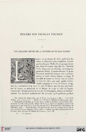 5. Pér. 4.1921: Études sur Nicolas Poussin