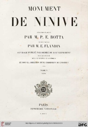 Band 5: Monument de Ninive: Texte