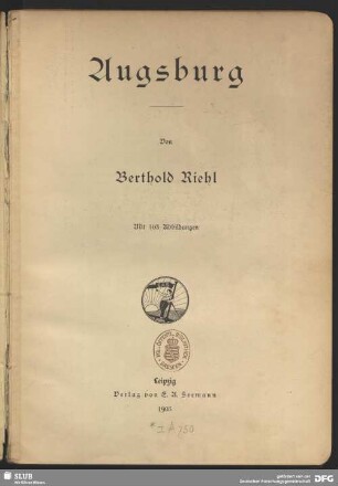 Augsburg : mit 103 Abbildungen
