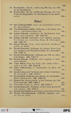 Möbel (Nr. 199-249)