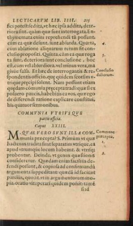 Communia Utriusque partis officia. Caput XXIII.