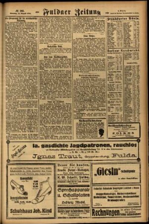 Zweite Ausgabe vom Sonntag, den 31. August 1924.