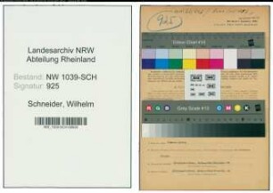 Entnazifizierung Wilhelm Schneider , geb. 25.02.1889 (Ingenieur)