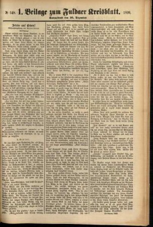 Zweite Ausgabe vom Samstag, den 16. Dezember 1899.