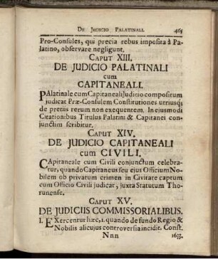 Caput XV. De Iudiciis Commissorialibus