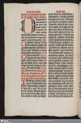 Pars hyemalis de sanctis Folium [Pars estiualis de sanctis Folium]