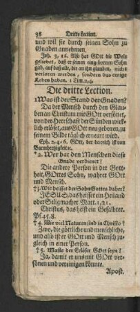 Die dritte Lection.