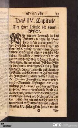 Das IV. Capitul/ Der Hirt besucht die reine Absicht.