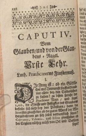 Caput IV. Vom Glauben und von der Glaubens-Regel.