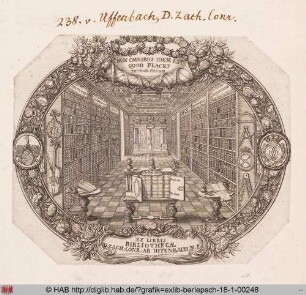 Exlibris des Zacharias Konrad von Uffenbach