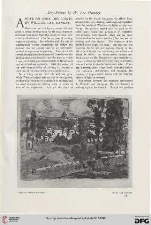 54: A note on some dry-points by William Lee Hankey