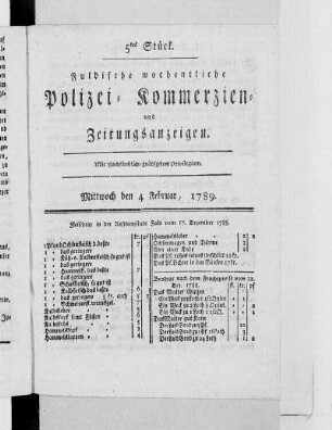 5tes Stück., Ausgabe vom 4. Februar 1789