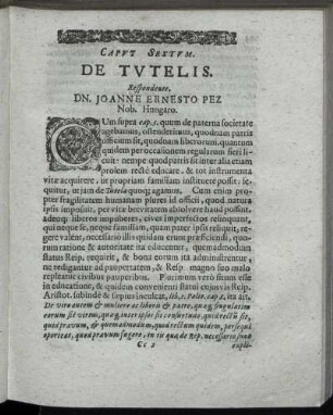 Caput Sextum. De Tutelis.