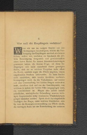 II. Wer soll die Empfängnis verhüten?
