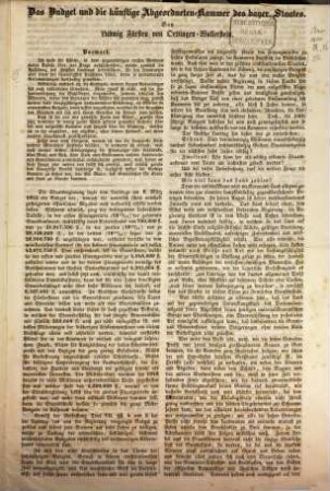 Das Budget und die künftige Abgeordneten-Kammer des bayer. Staates : (1855)