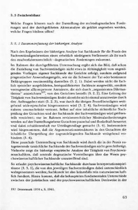 3.5.1 Zusammenfassung der bisherigen Analyse