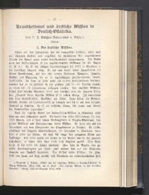 Krankheitsnot und ärztliche Mission in Deutsch-Ostafrika