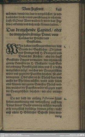 Das dreyzehende Capittel, oder der dreyzehende streitige Punct, vom Coelibat der Priester und Geystlichen