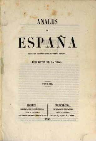 Anales de Espanã : desde sus orígenes hasta el tiempo presente, 7