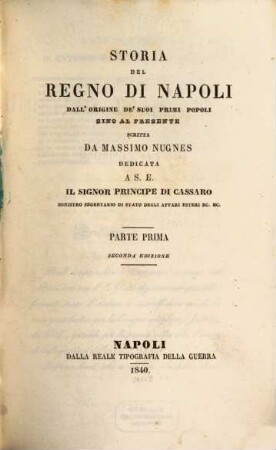Storia del Regno di Napoli : dall'origine de' suoi primi popoli sino al presente. 1[,1]