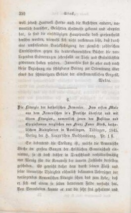 350-354 [Rezension] Die Liturgie der katholischen Armenier