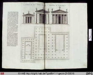 La forma di tre tempii appresso il theatro di Marcello