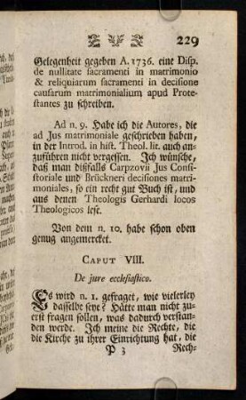 229-238, Caput VIII
