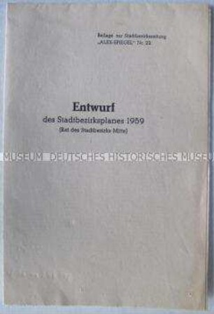Entwurf des Planes zur Entwicklung des Stadtbezirkes Berlin-Mitte 1959