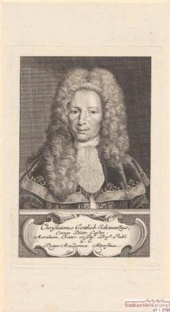 Christian Gottlieb Schwarz, Hofpfalzgraf, Professor für Ethik, Beredsamkeit und Poesie in Altdorf, derzeitiger Rektor der Akademie Altdorf