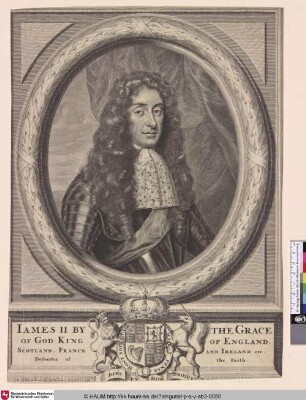 James II by the grace of god king of England, Scotland, France and Ireland etc.